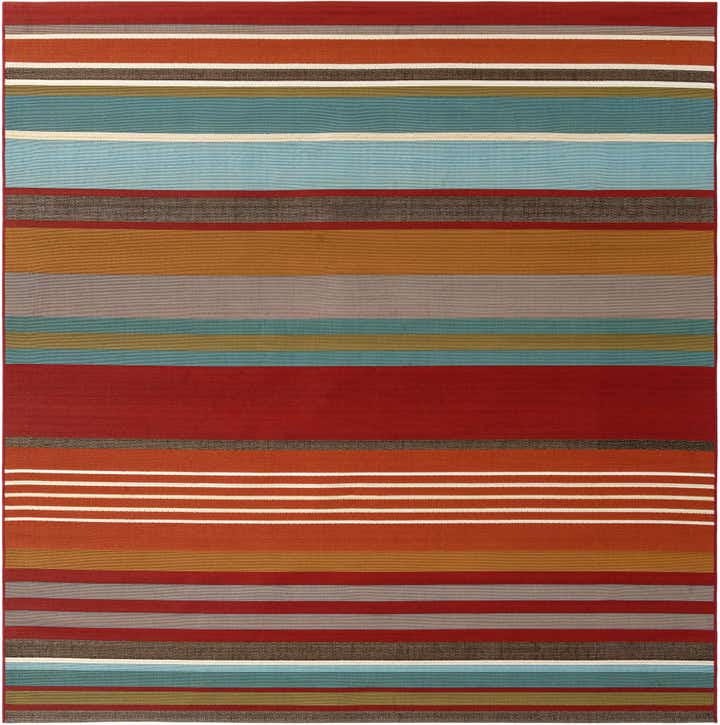 7' 10 x 7' 10 Easy-Clean Modern Indoor / Outdoor Square Rug