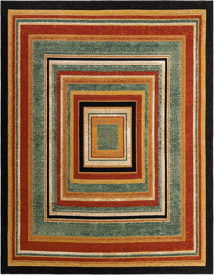 Detail image of 10' x 10' Easy-Clean Modern Indoor / Outdoor Square Rug