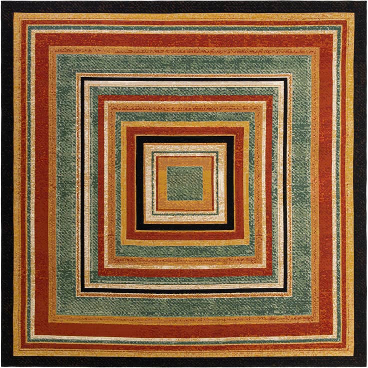 Detail image of 10' x 10' Easy-Clean Modern Indoor / Outdoor Square Rug