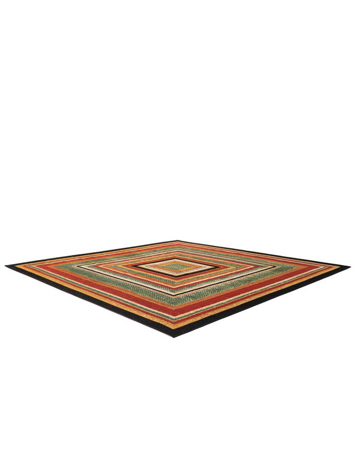 Detail image of 10' x 10'  Washable Modern Indoor / Outdoor Square Rug
