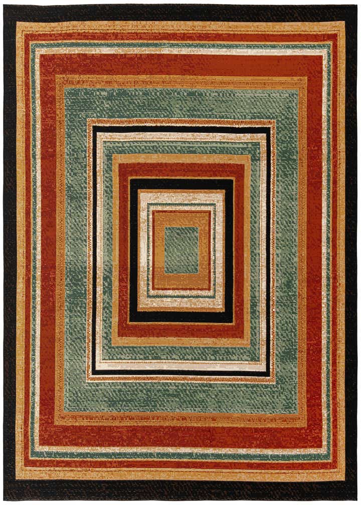 7' 10 x 7' 10 Easy-Clean Modern Indoor / Outdoor Square Rug