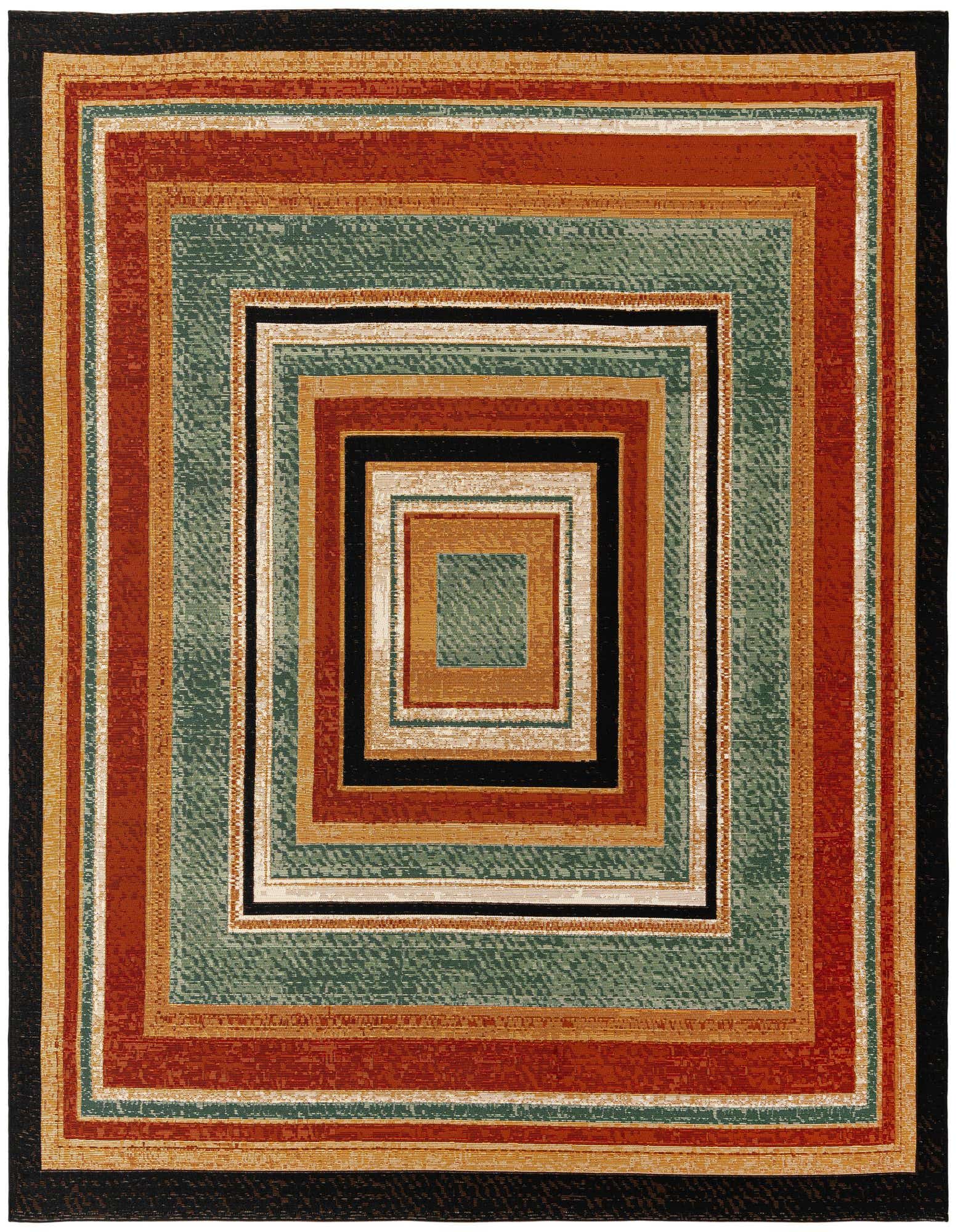 7' 10 x 7' 10 Easy-Clean Modern Indoor / Outdoor Square Rug