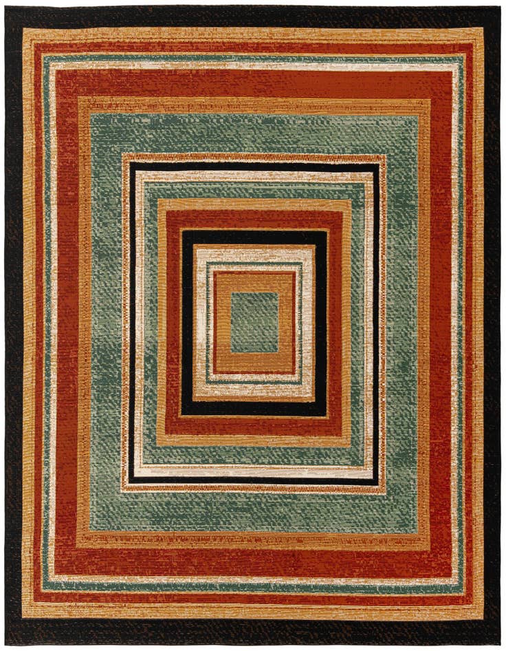 Detail image of 7' 10 x 7' 10 Easy-Clean Modern Indoor / Outdoor Square Rug