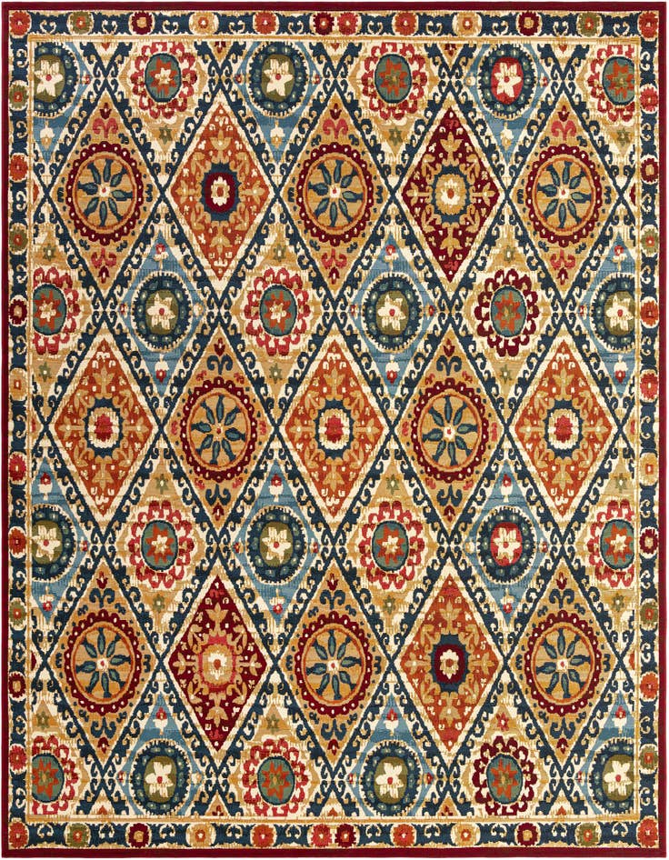 Detail image of 10' x 10' Easy-Clean Modern Indoor / Outdoor Square Rug