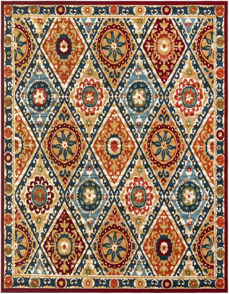 Detail image of 7' 10 x 7' 10 Easy-Clean Modern Indoor / Outdoor Square Rug