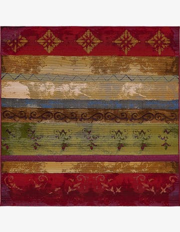 Easy-Clean Modern Indoor / Outdoor Square Rug