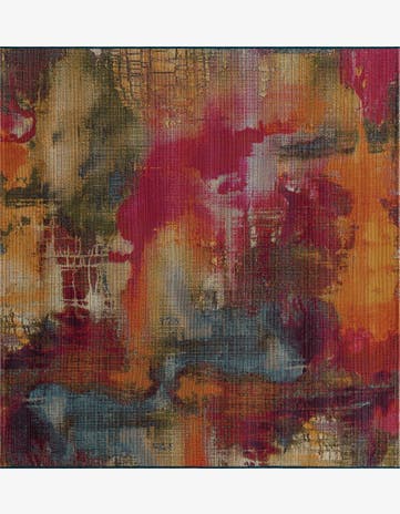 6' x 6' Easy-Clean Modern Indoor / Outdoor Square Rug