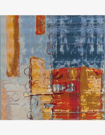 6' x 6' Easy-Clean Modern Indoor / Outdoor Square Rug