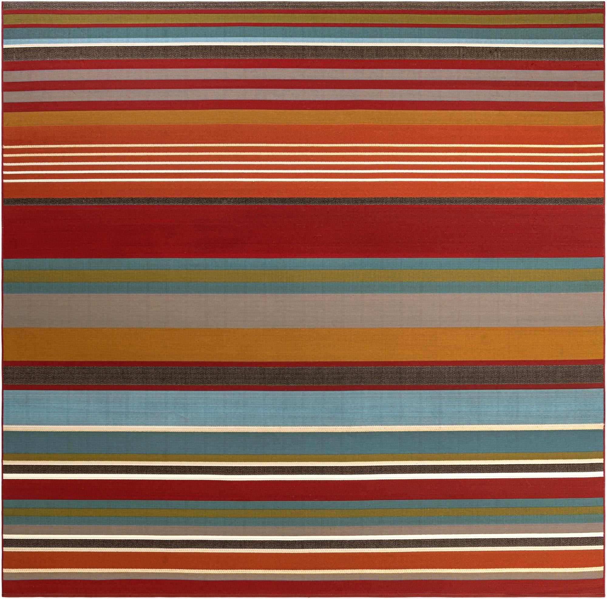 10' x 10'  Washable Modern Indoor / Outdoor Square Rug