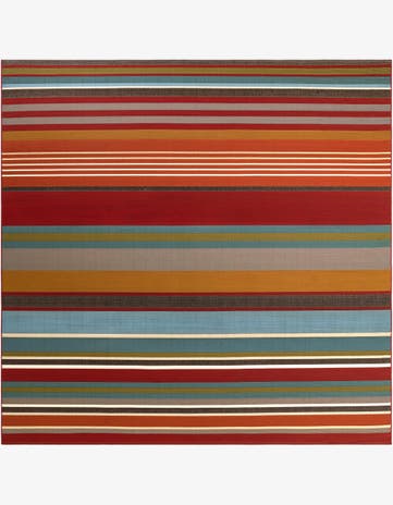 Easy-Clean Modern Indoor / Outdoor Square Rug