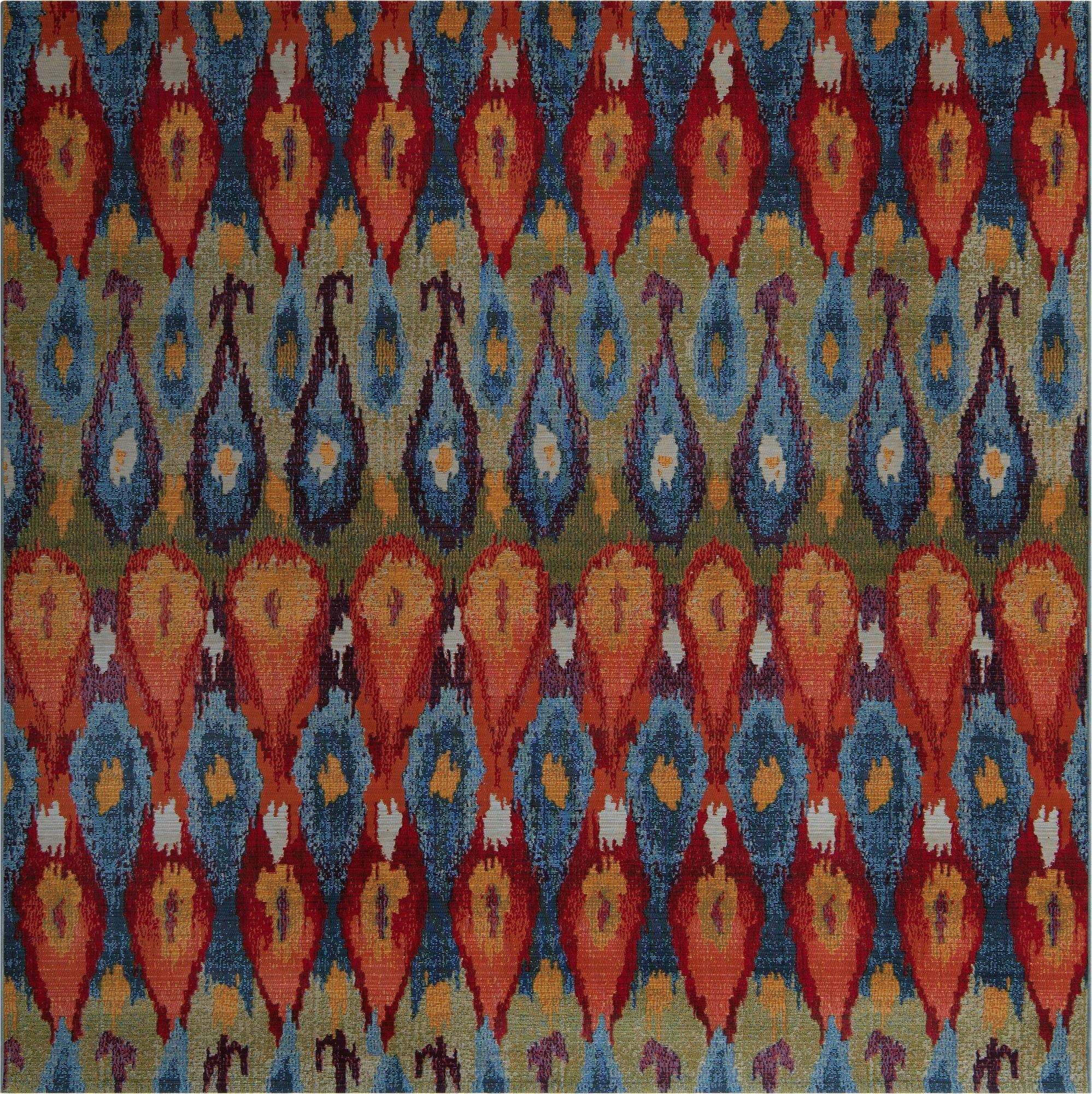 Primary image 7' 10 x 7' 10  Washable Modern Indoor / Outdoor Square Rug