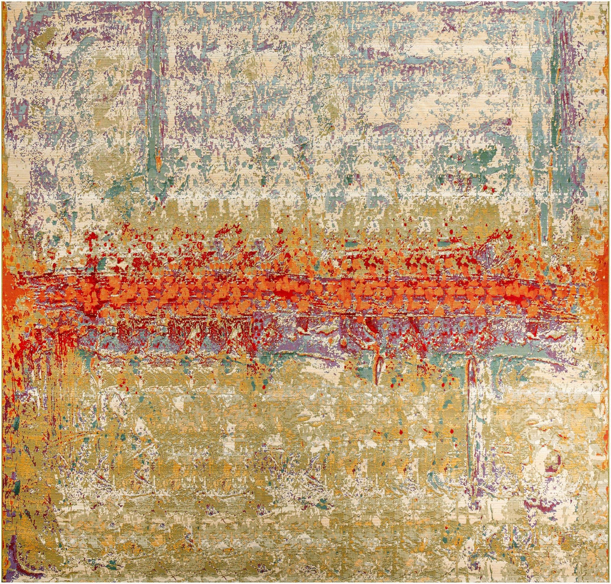 12' x 12'  Washable Modern Indoor / Outdoor Square Rug