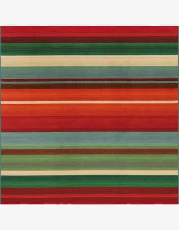 7' 10 x 7' 10 Easy-Clean Modern Indoor / Outdoor Square Rug