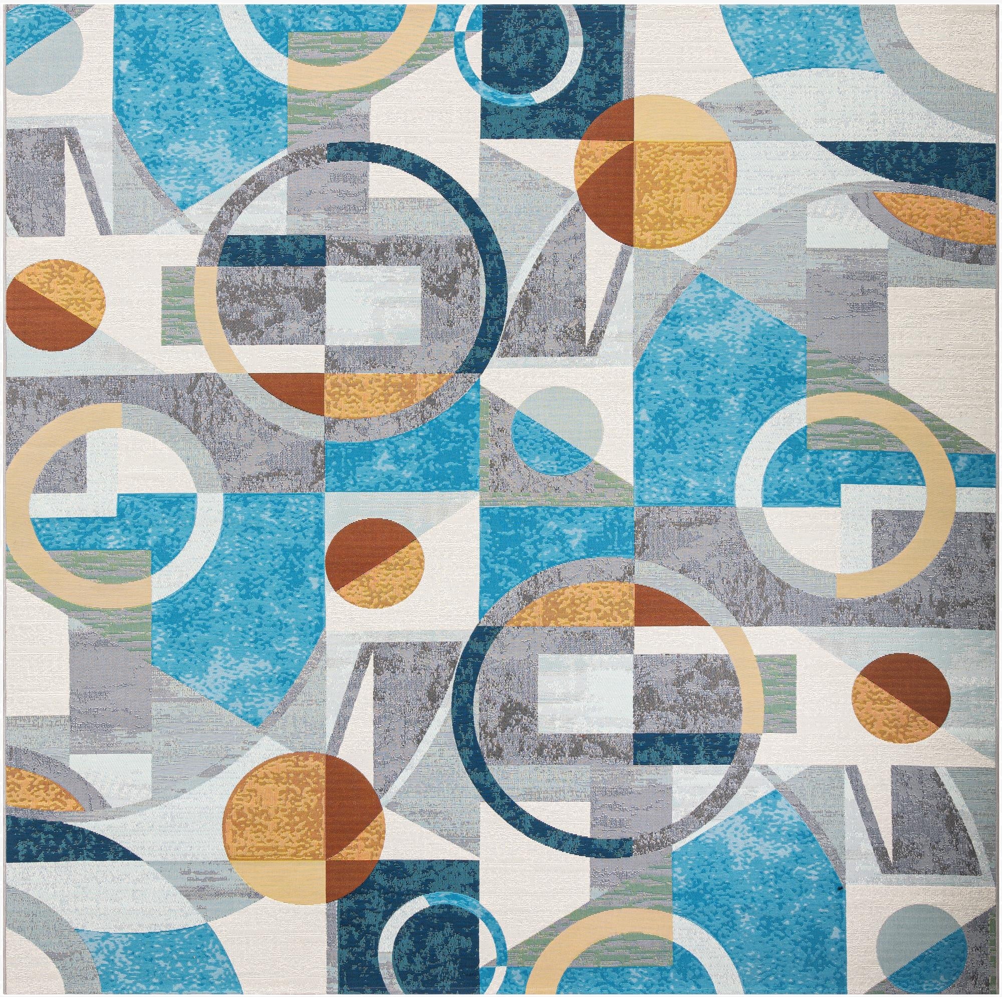 10' x 10'  Washable Modern Indoor / Outdoor Square Rug