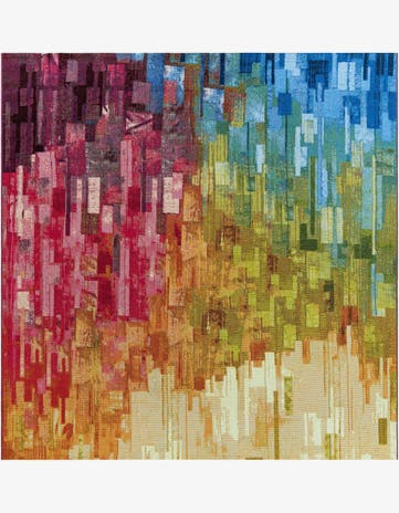 Easy-Clean Modern Indoor / Outdoor Square Rug