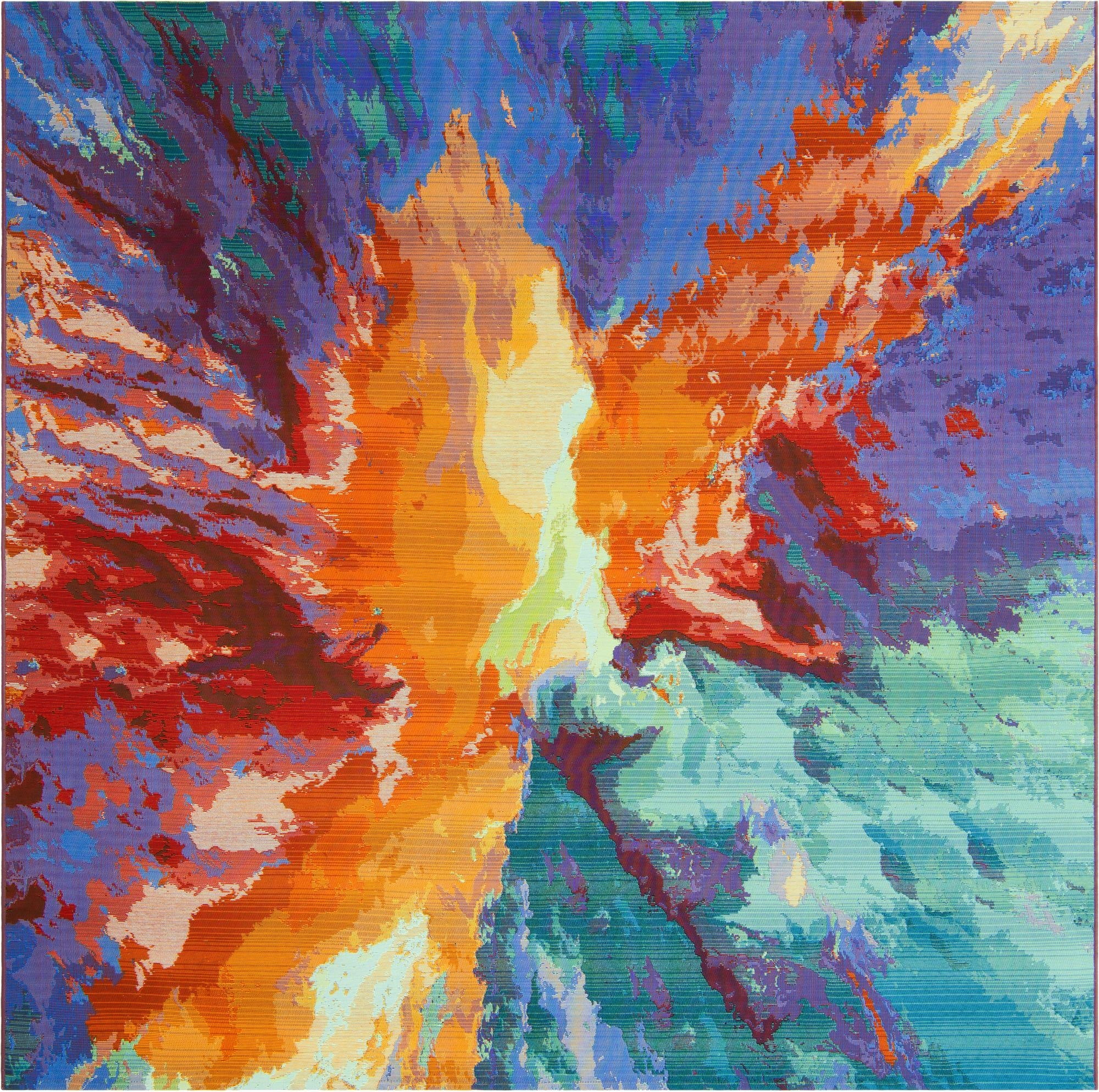 7' 10 x 7' 10  Washable Modern Indoor / Outdoor Square Rug