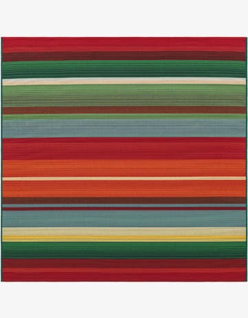 Easy-Clean Modern Indoor / Outdoor Square Rug