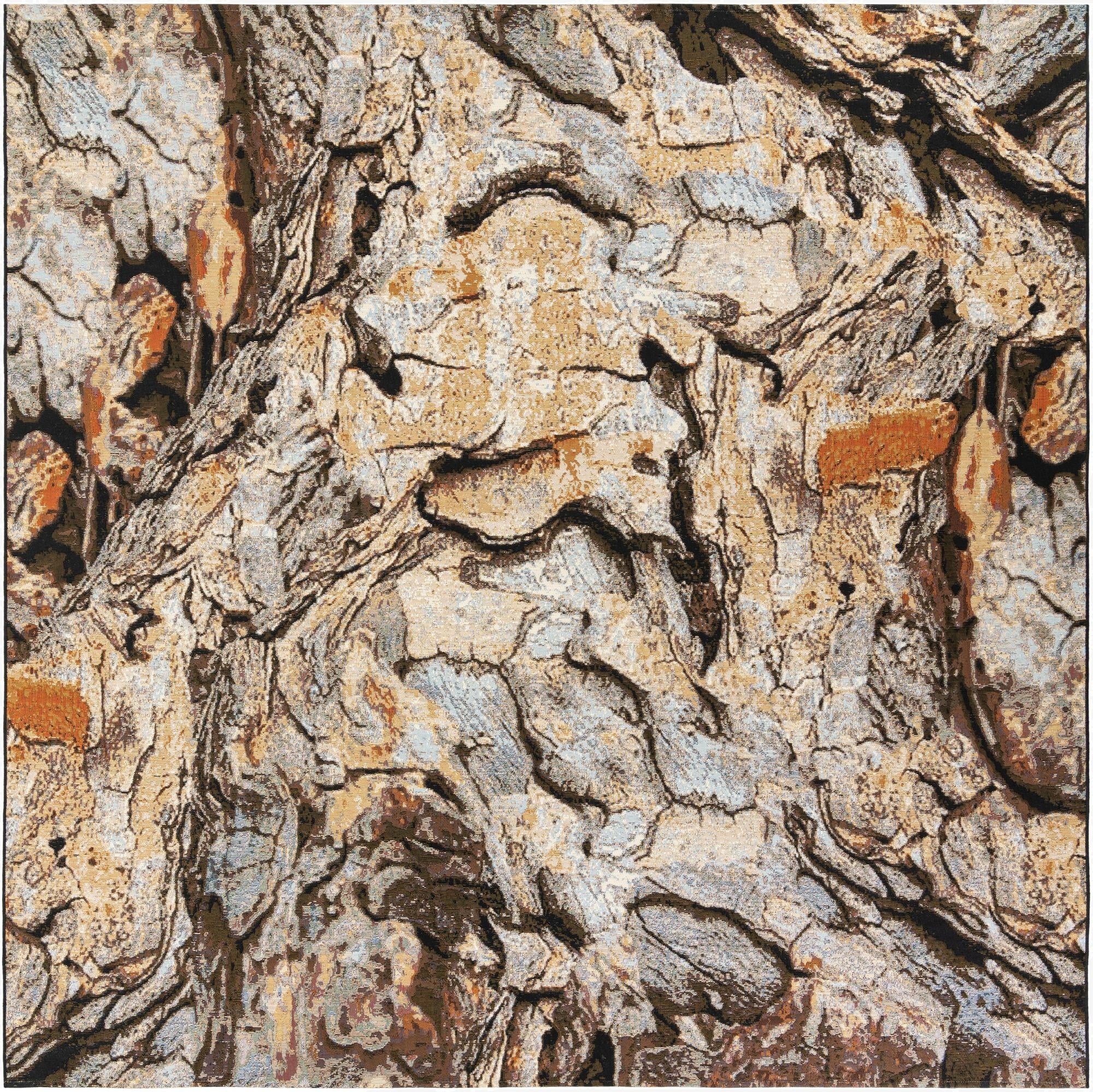 10' x 10'  Washable Modern Indoor / Outdoor Square Rug