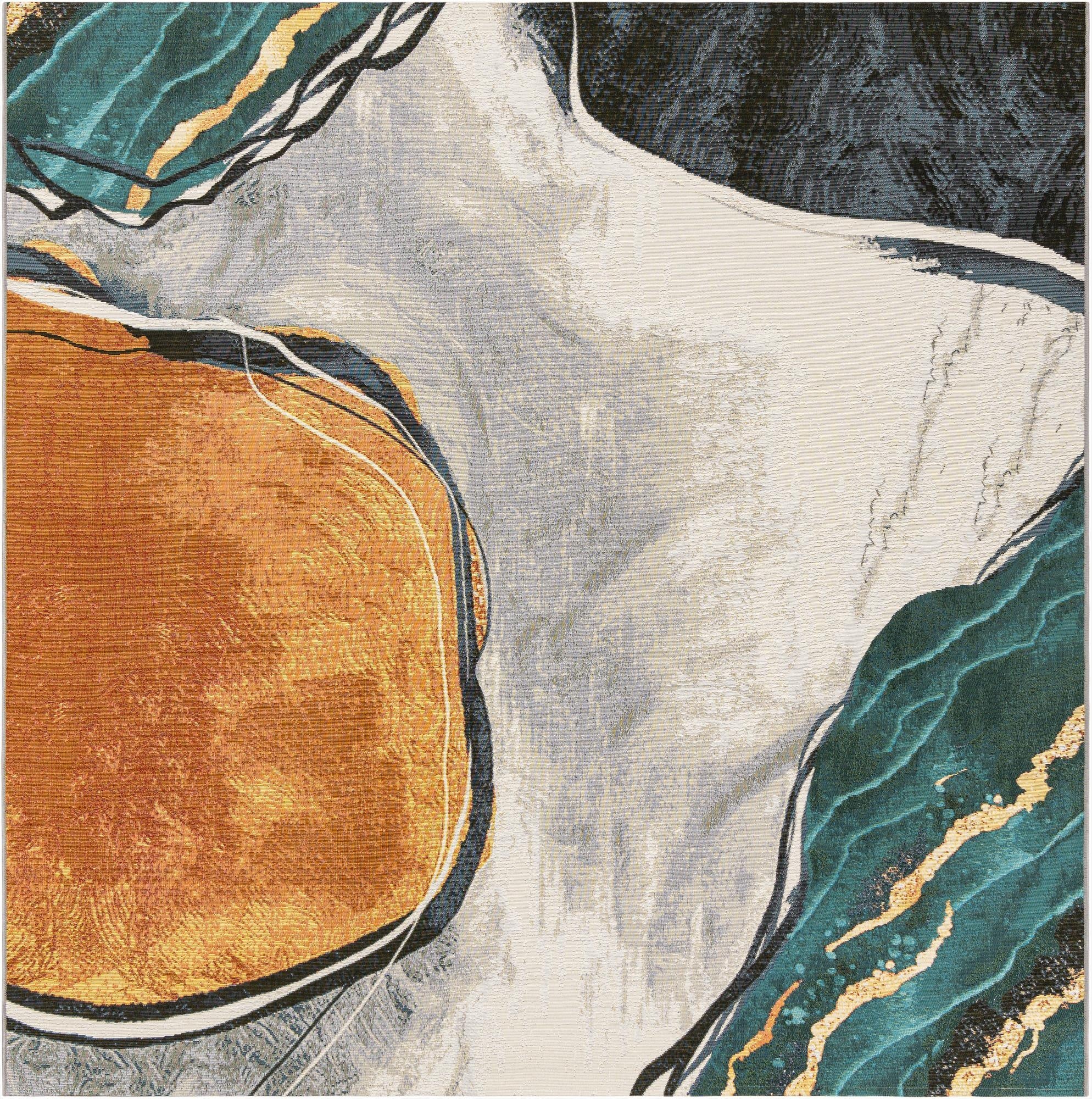 Primary image 7' 10 x 7' 10  Washable Modern Indoor / Outdoor Square Rug