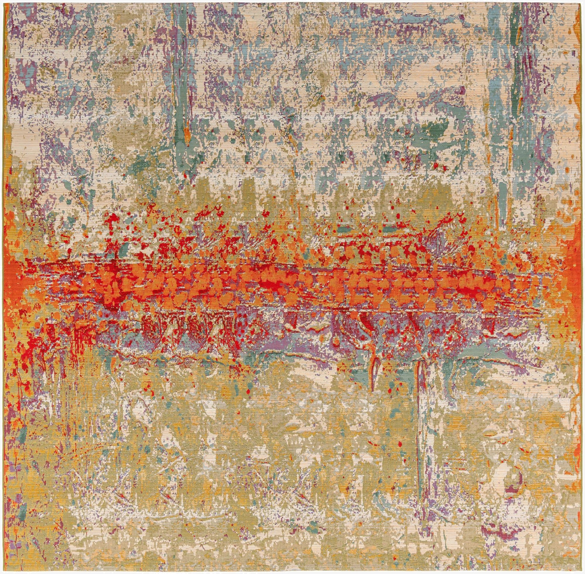 Primary image 10' x 10'  Washable Modern Indoor / Outdoor Square Rug