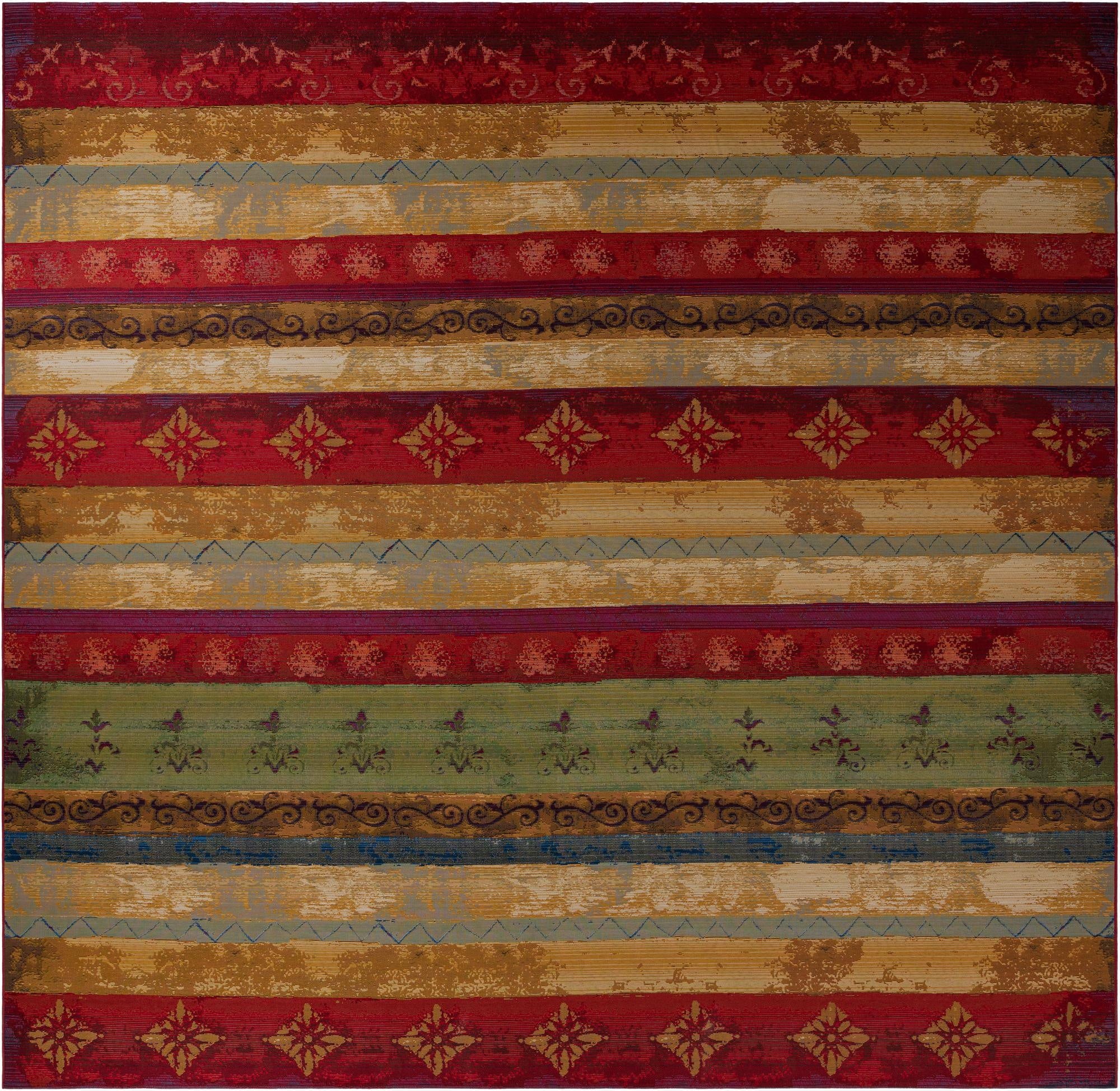 12' x 12'  Washable Modern Indoor / Outdoor Square Rug