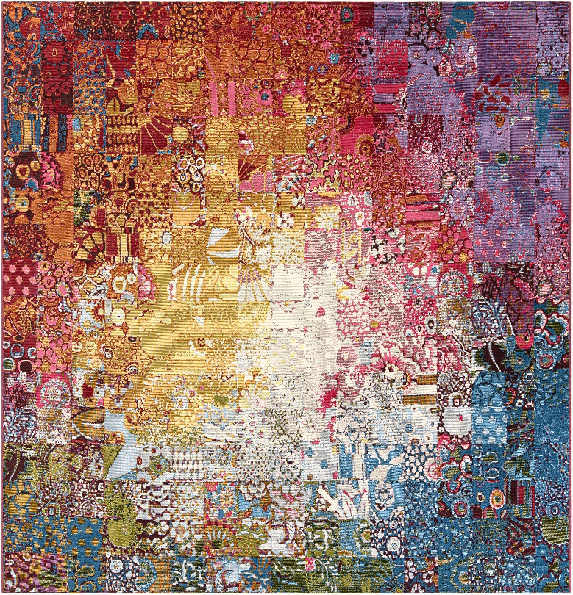 8' x 8'  Washable Modern Indoor / Outdoor Square Rug