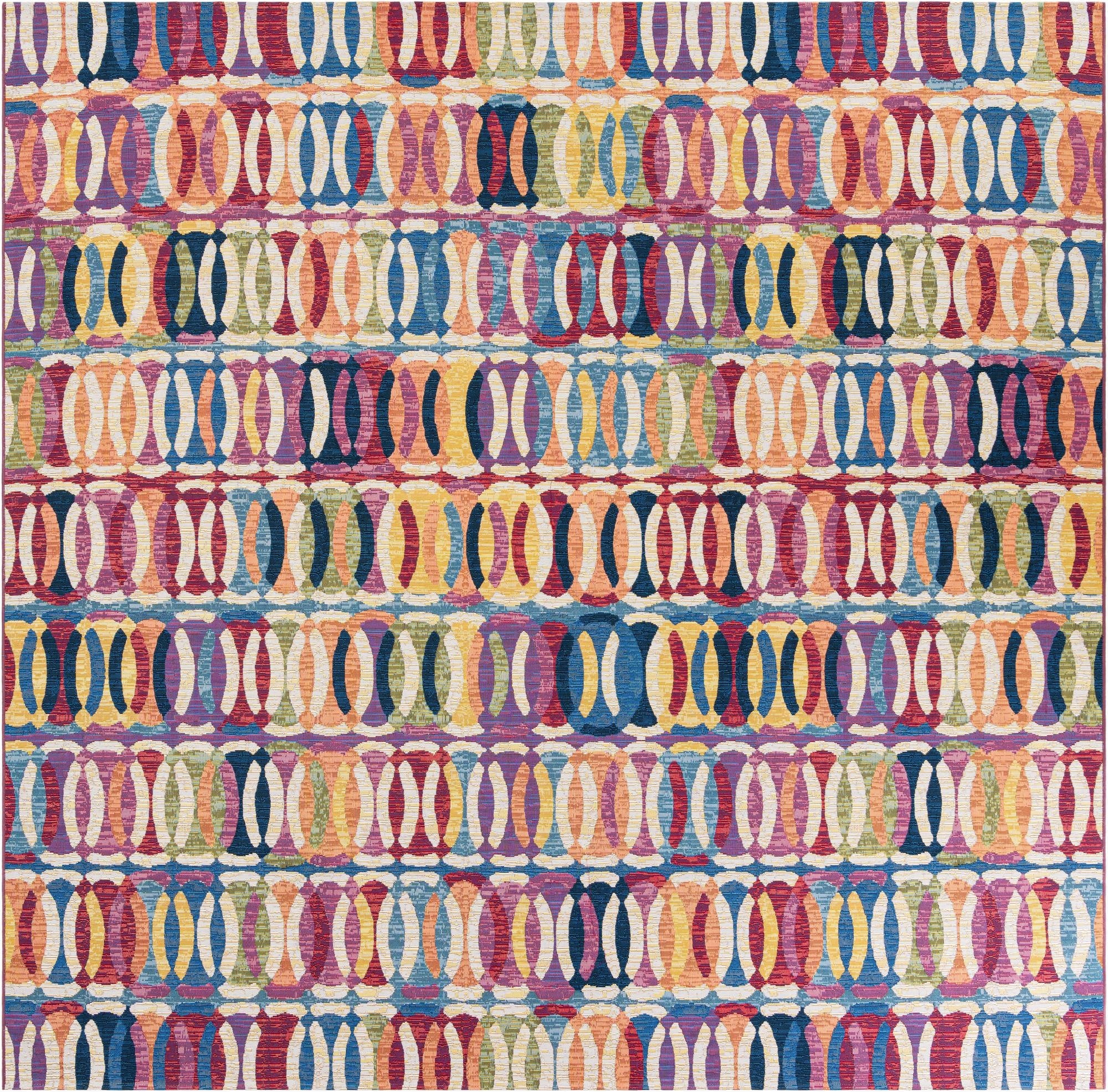 10' x 10'  Washable Modern Indoor / Outdoor Square Rug