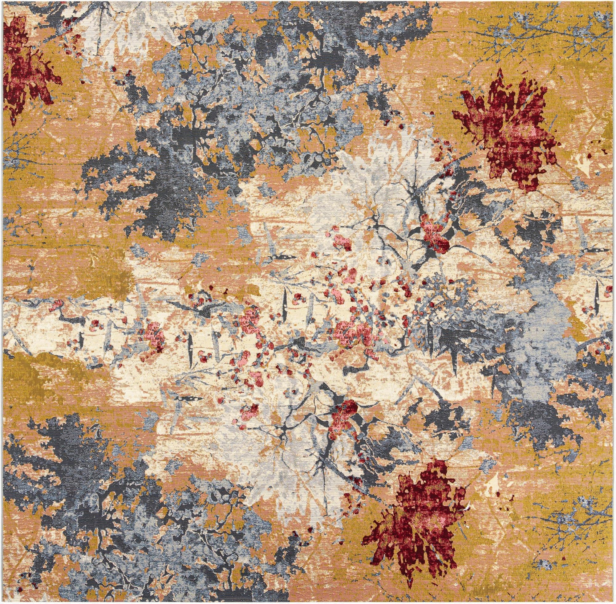 10' x 10'  Washable Modern Indoor / Outdoor Square Rug