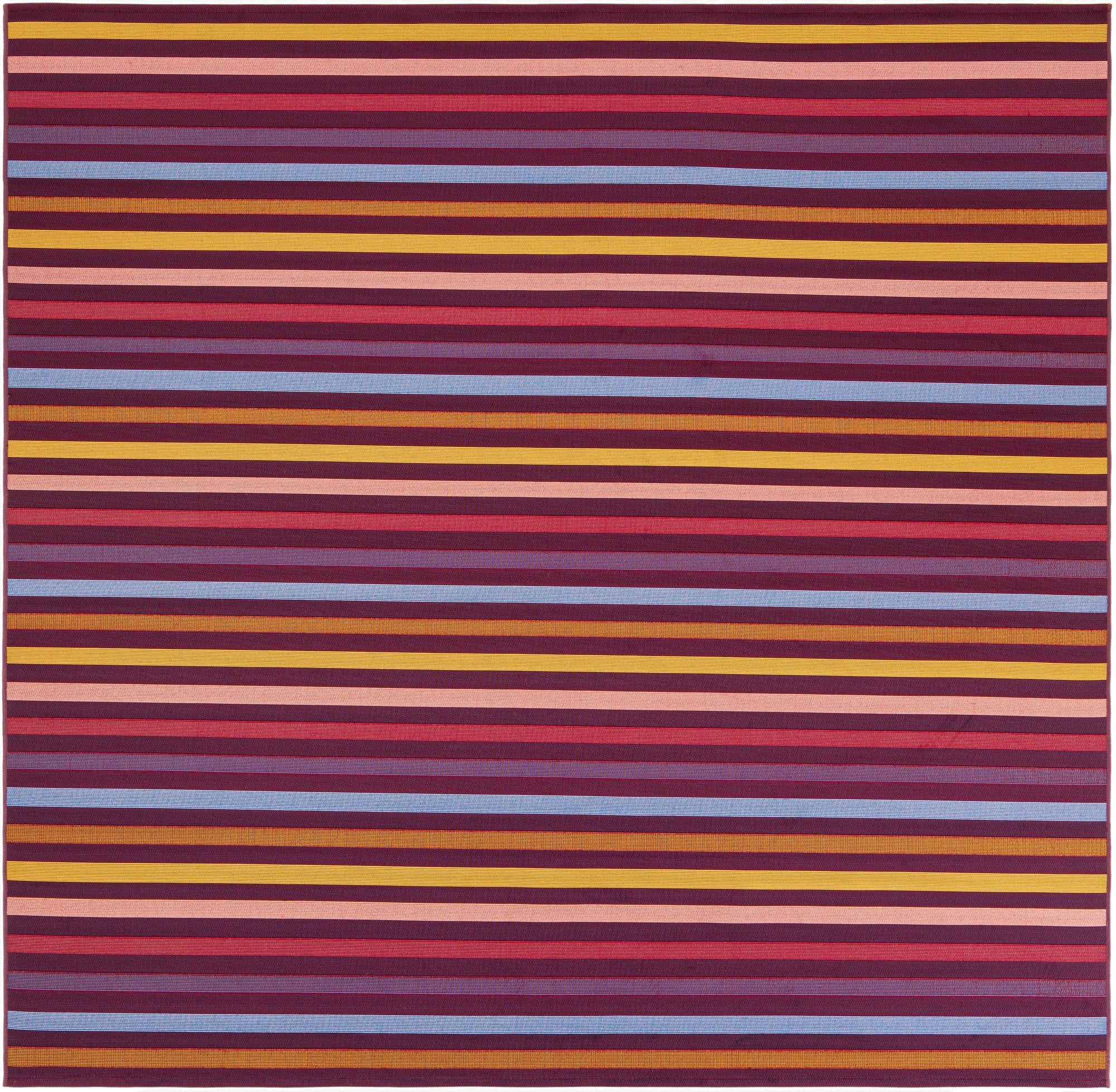 7' 10 x 7' 10 Washable Ribbon Indoor / Outdoor Square Rug