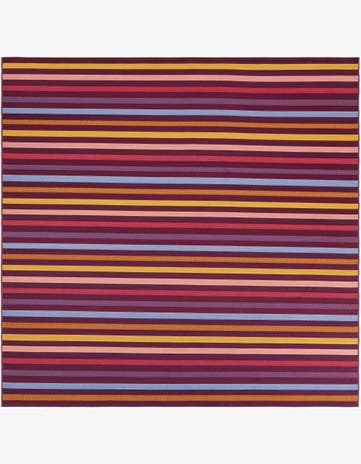 Easy-Clean Ribbon Indoor / Outdoor Square Rug