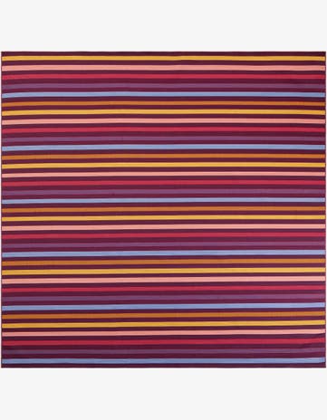 Easy-Clean Ribbon Indoor / Outdoor Square Rug