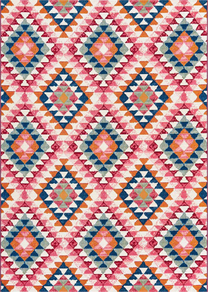 6' x 6' Easy-Clean Southwestern Indoor / Outdoor Square Rug