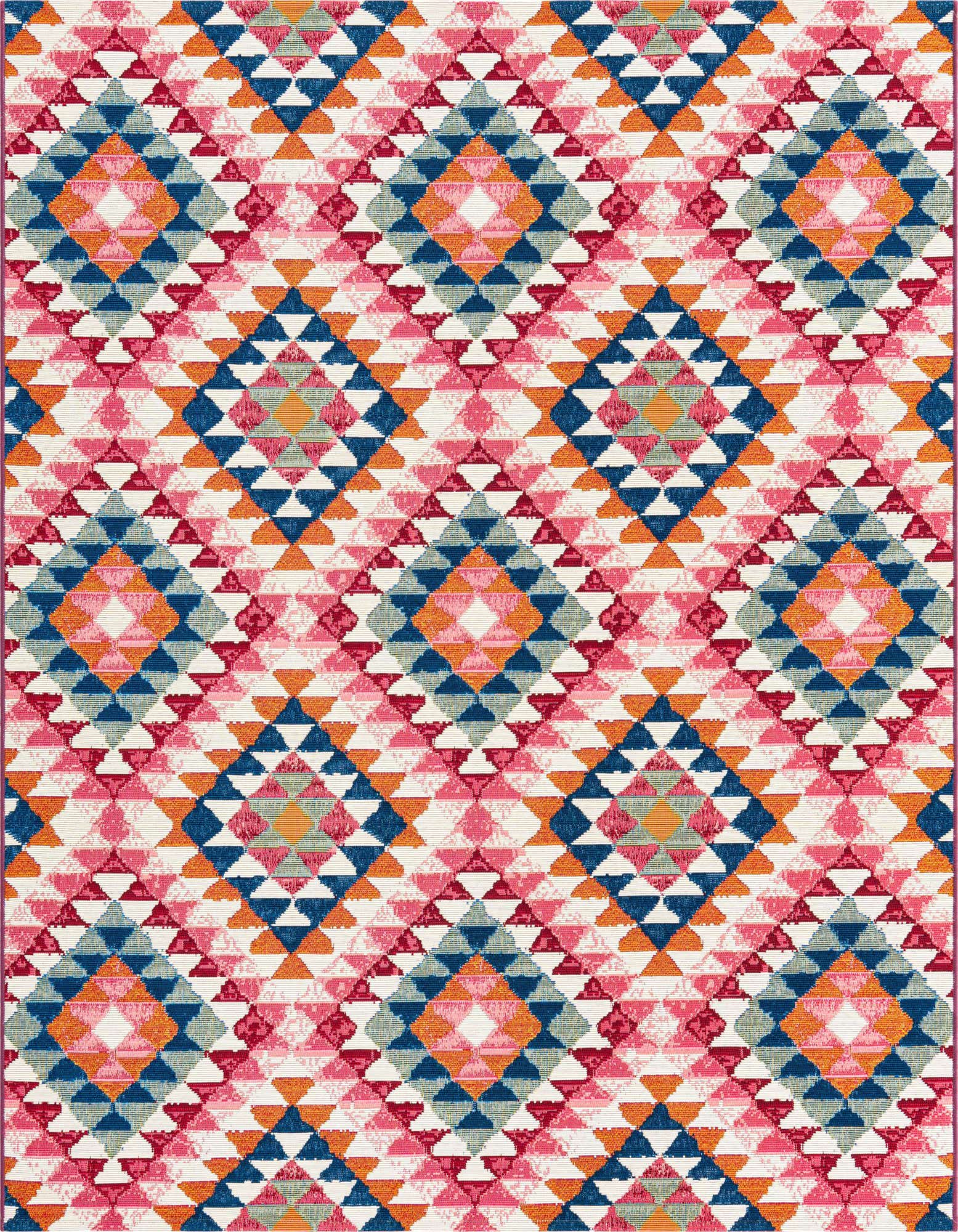 6' x 6' Easy-Clean Southwestern Indoor / Outdoor Square Rug