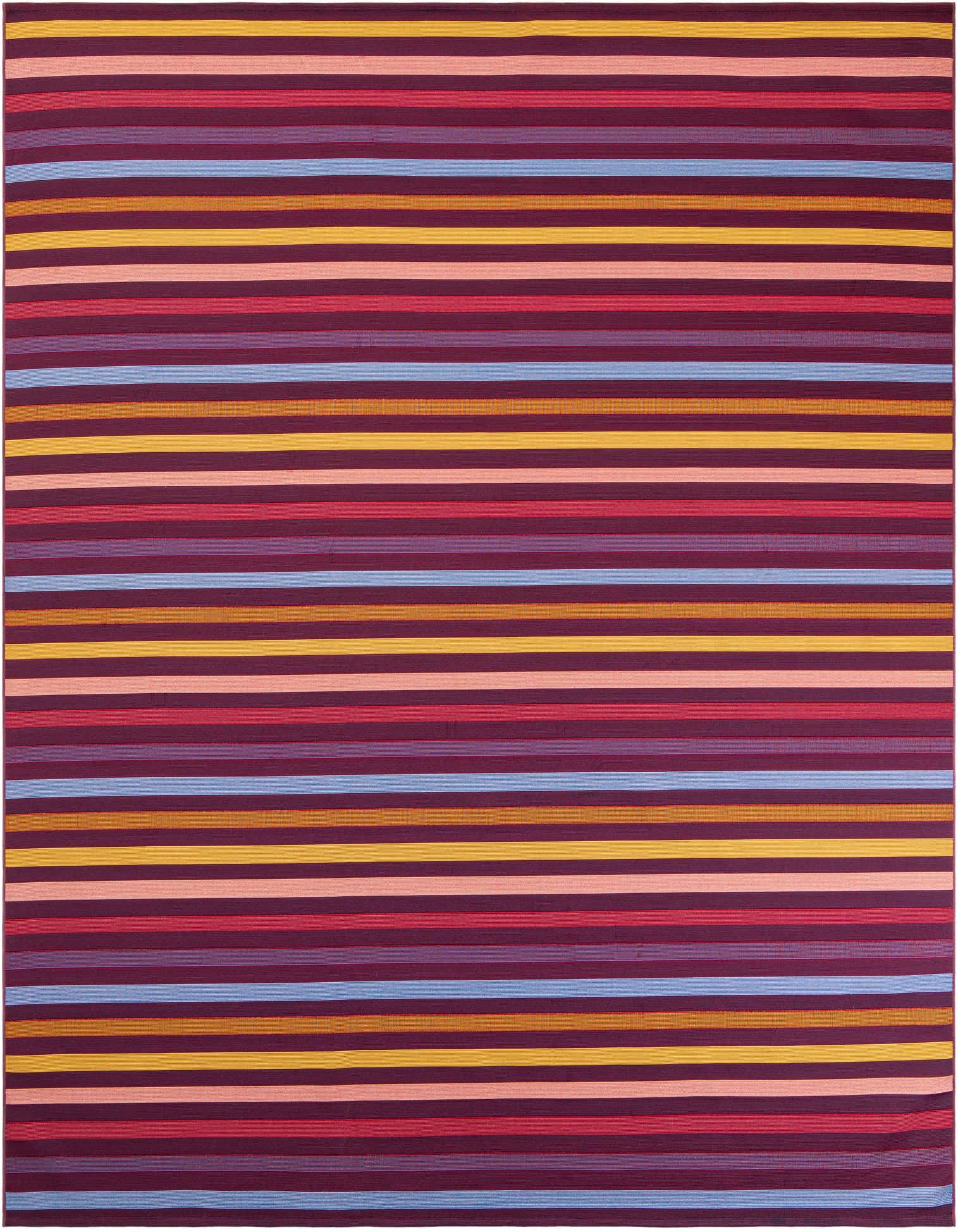 10' x 10' Easy-Clean Striped Indoor / Outdoor Square Rug