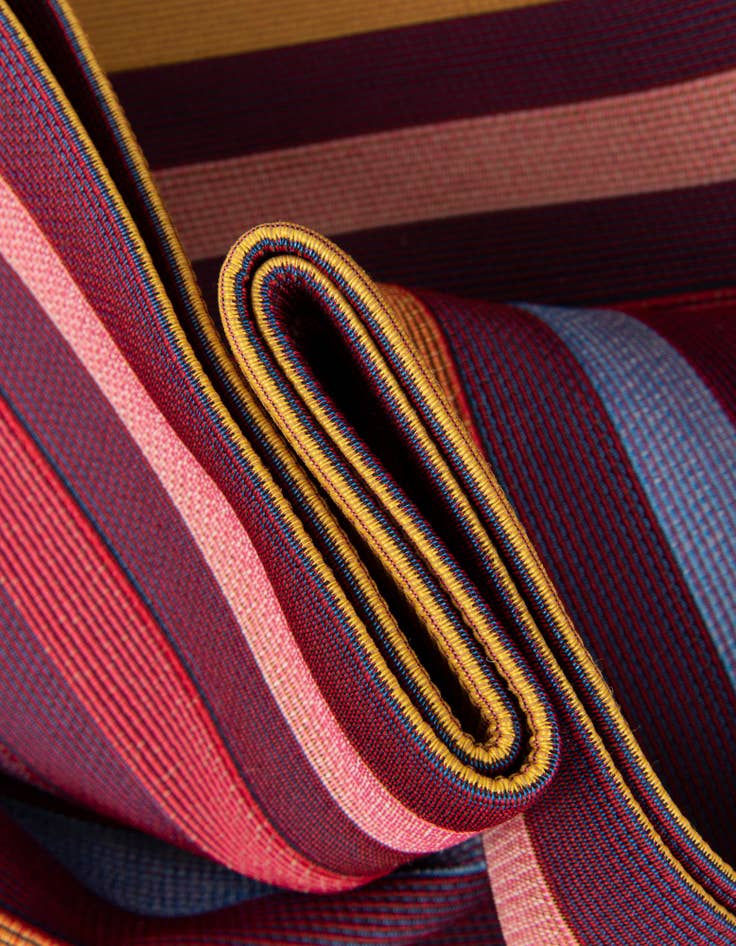 Detail image of 10' x 10' Easy-Clean Striped Indoor / Outdoor Square Rug