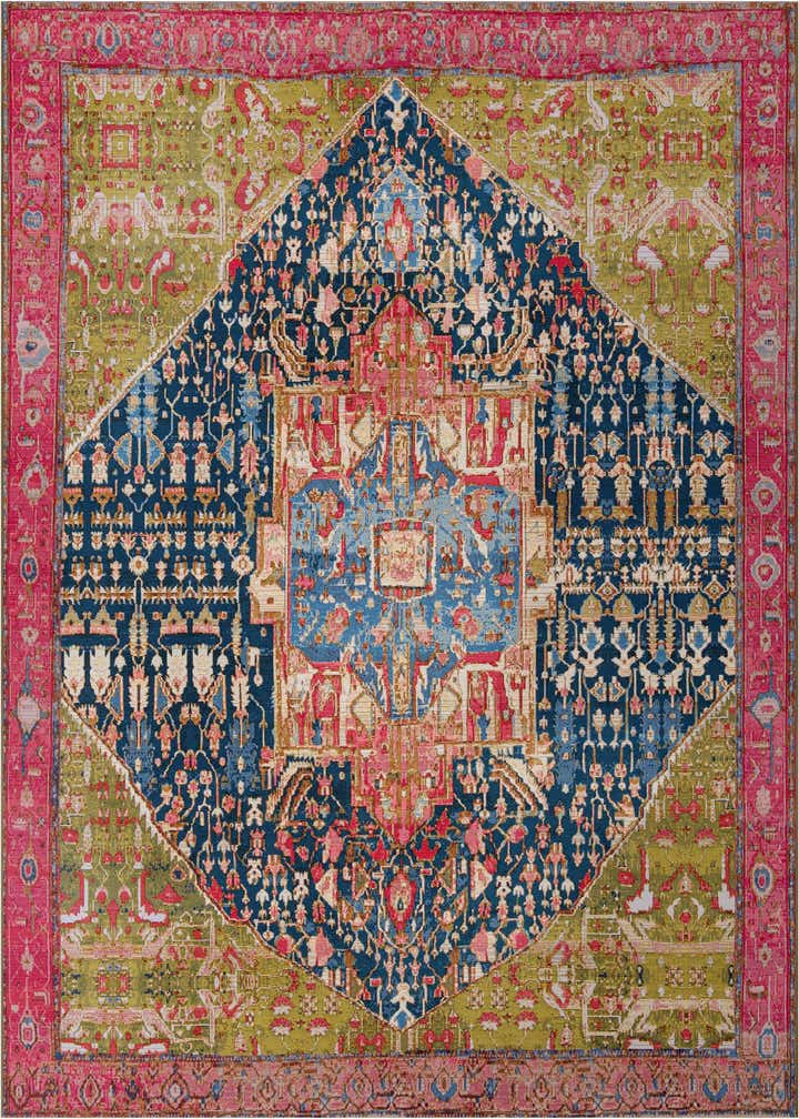 10' x 10' Easy-Clean Traditional Indoor / Outdoor Square Rug