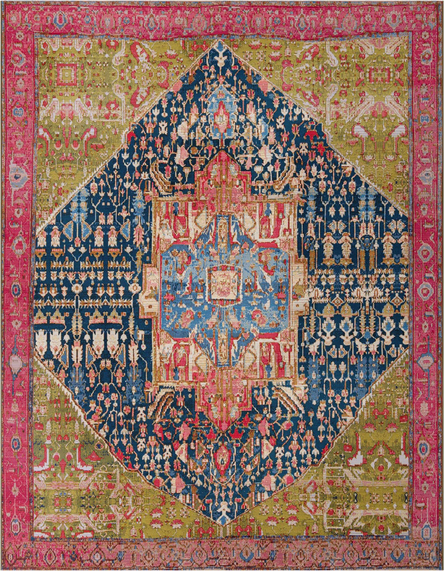 10' x 10' Easy-Clean Traditional Indoor / Outdoor Square Rug