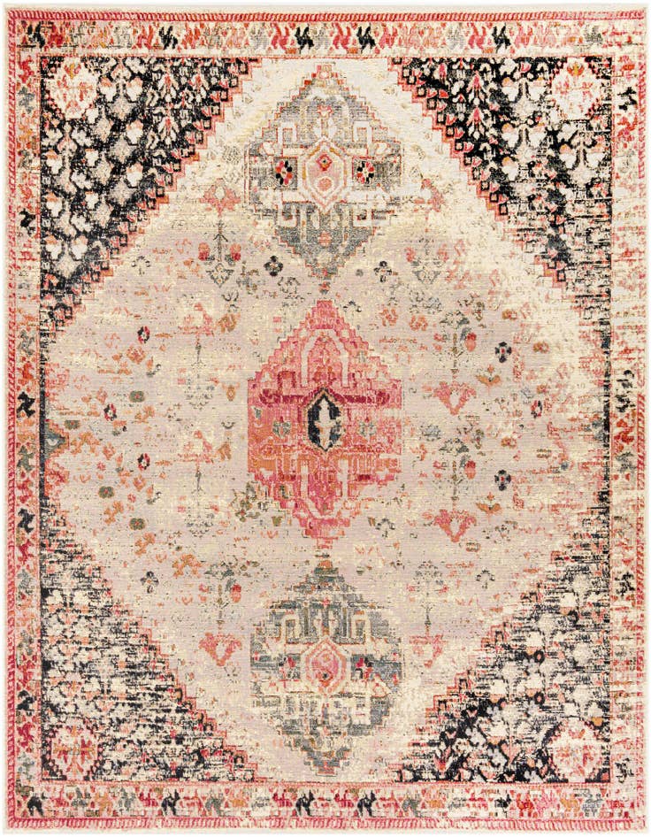 Detail image of 10' x 10' Easy-Clean Traditional Indoor / Outdoor Square Rug