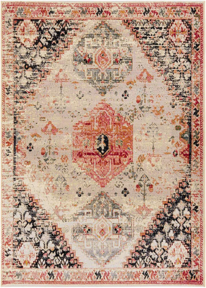 7' 10 x 7' 10 Easy-Clean Traditional Indoor / Outdoor Square Rug