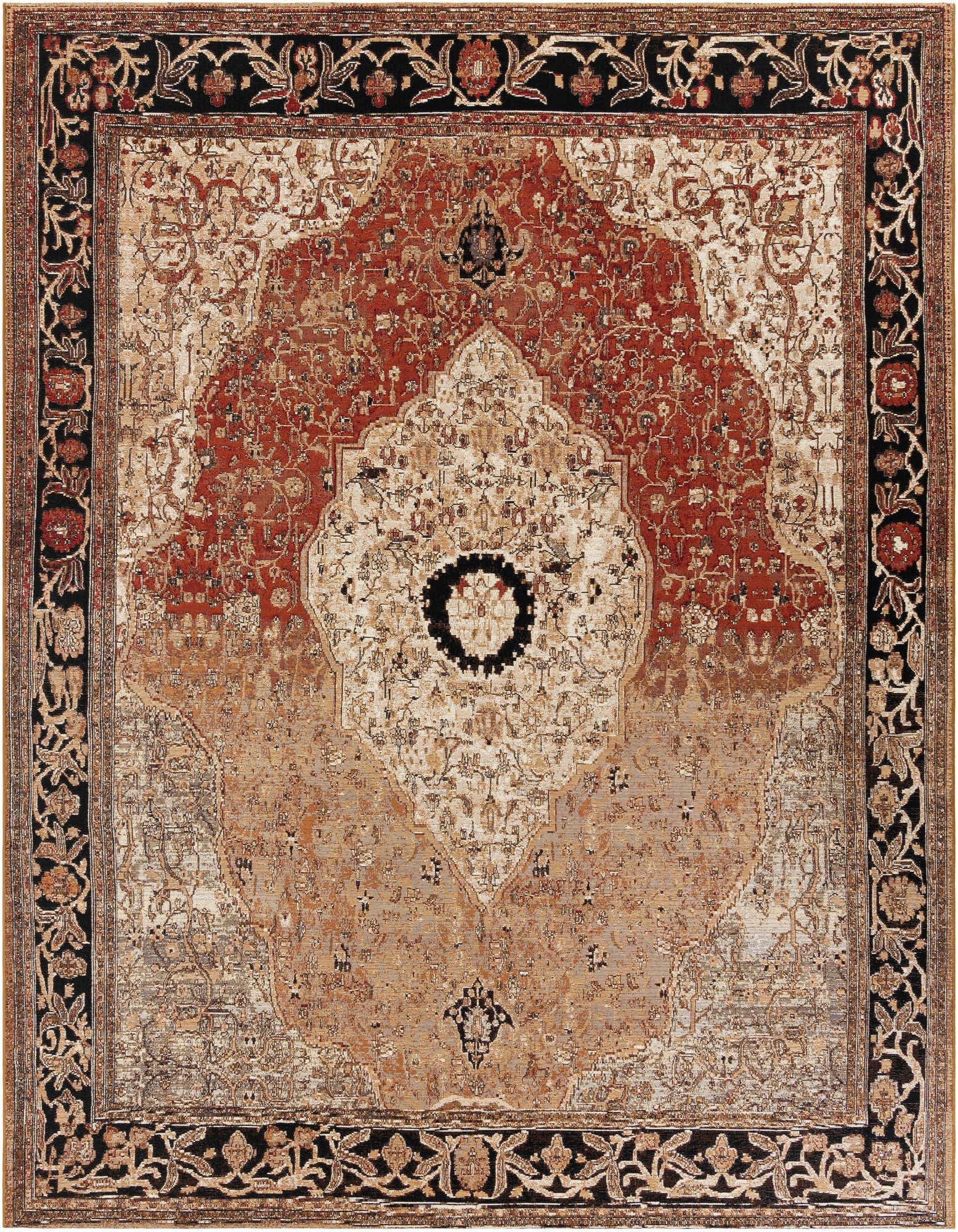 10' x 10' Easy-Clean Traditional Indoor / Outdoor Square Rug