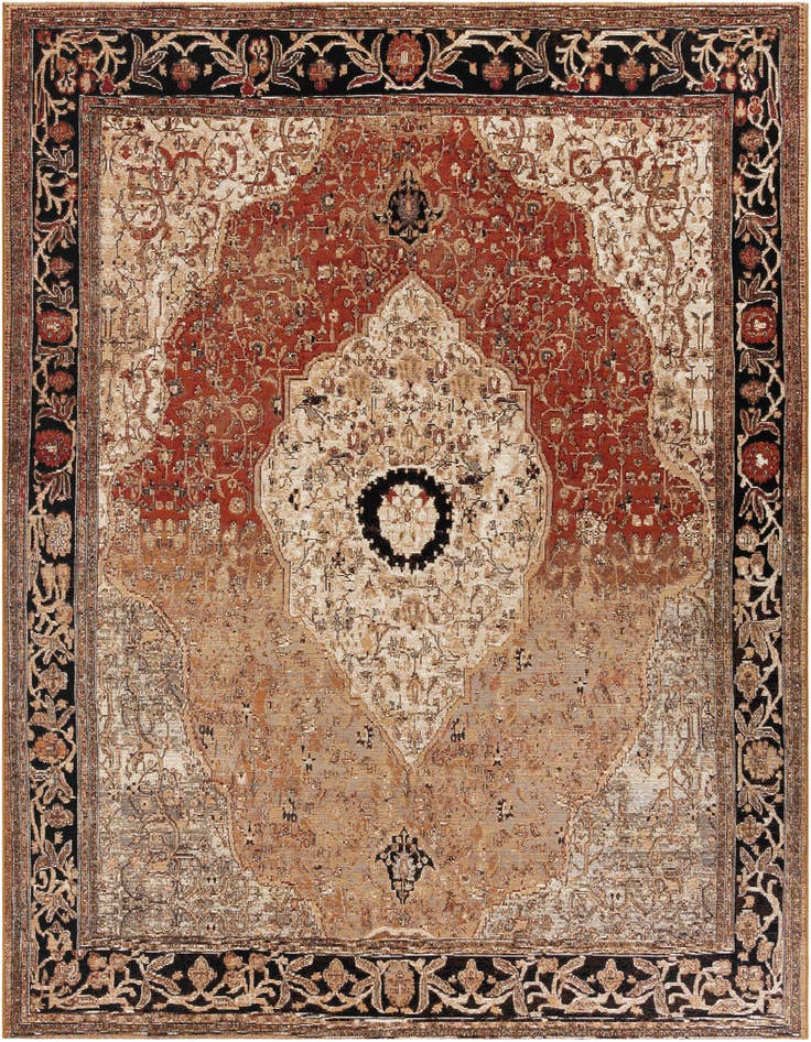 Detail image of 10' x 10' Easy-Clean Traditional Indoor / Outdoor Square Rug