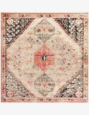 10' x 10' Easy-Clean Traditional Indoor / Outdoor Square Rug