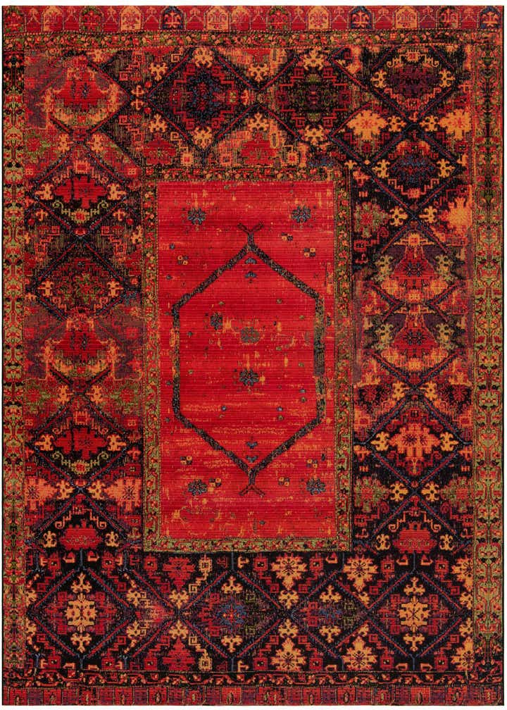 10' x 10' Easy-Clean Tribal Indoor / Outdoor Square Rug