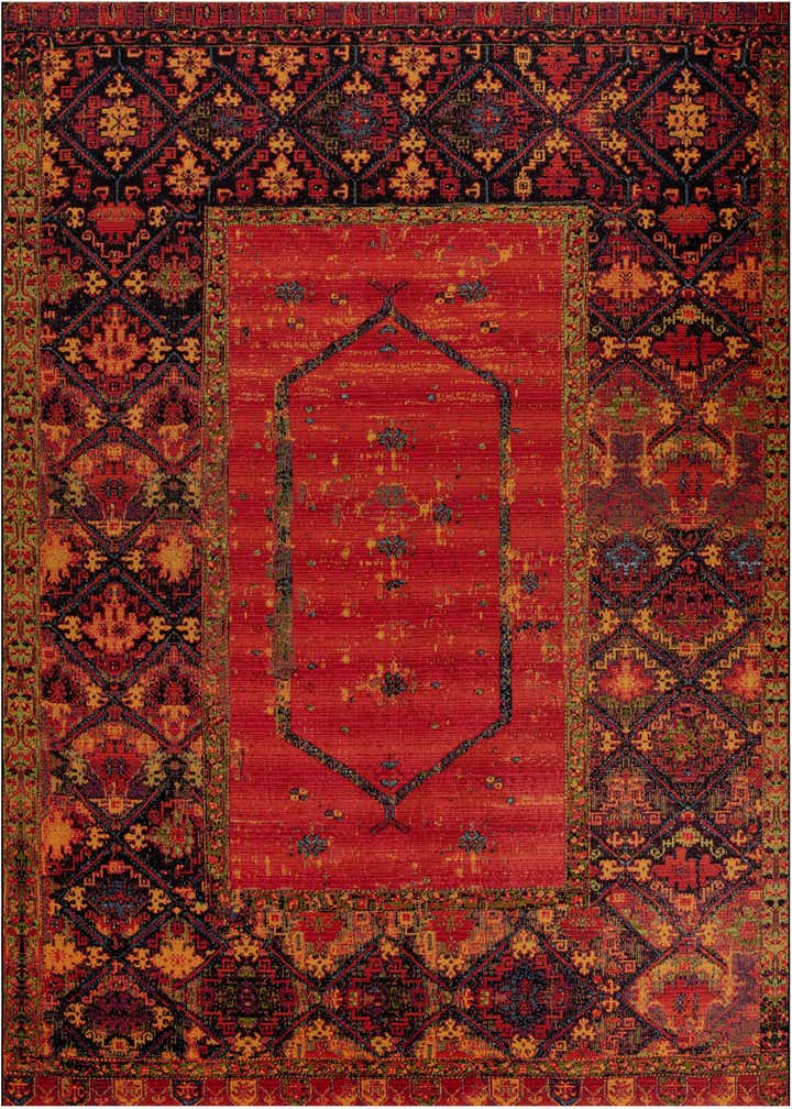 12' x 12' Easy-Clean Tribal Indoor / Outdoor Square Rug