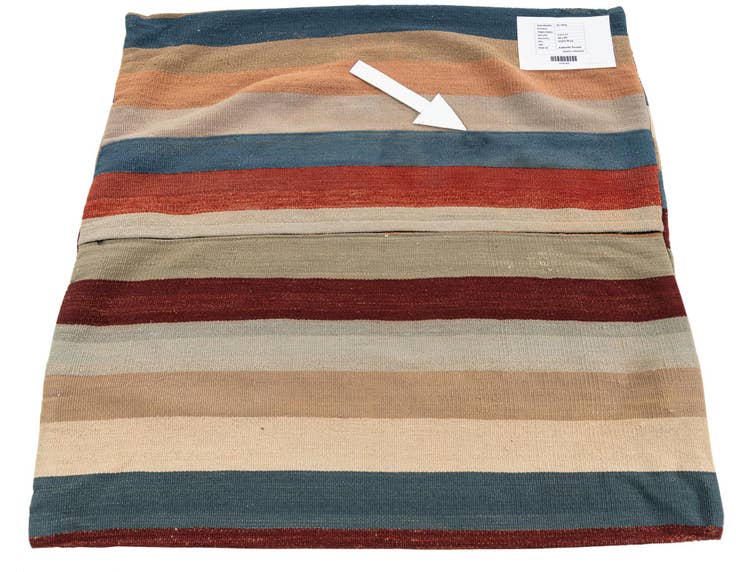 Detail image of 3' 3 x 3' 3 Hand Woven Pillow Wool Square Rug