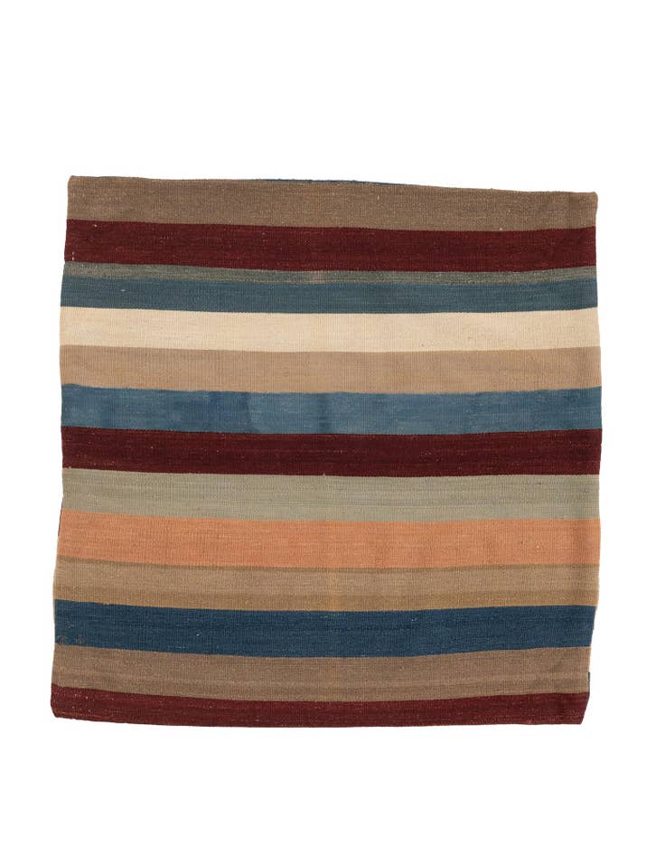 Detail image of 3' 3 x 3' 3 Hand Woven Pillow Wool Square Rug