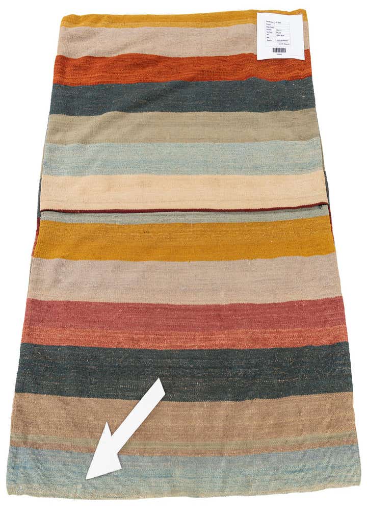 3' 3 x 3' 3 Hand Woven Pillow Wool Square Rug