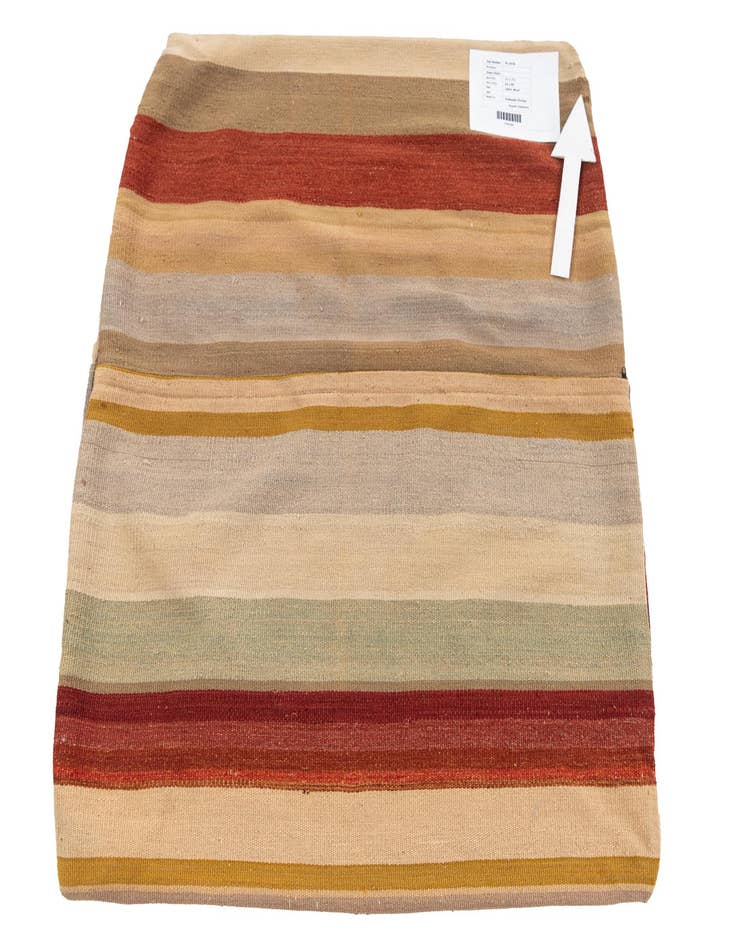 Detail image of 3' 1 x 3' 3  Hand Woven Pillow Wool Square Rug