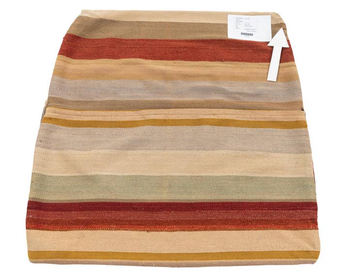 Detail image of 3' 1 x 3' 3 Hand Woven Pillow Wool Square Rug