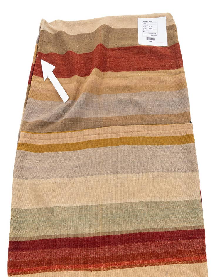 Detail image of 3' 1 x 3' 3  Hand Woven Pillow Wool Square Rug